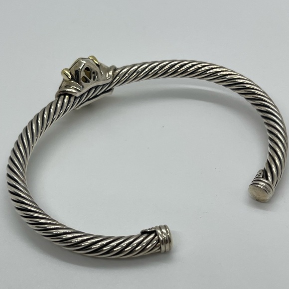 David Yurman Vintage Quatrefoil 5mm bracelet with gold - Picture 7 of 9